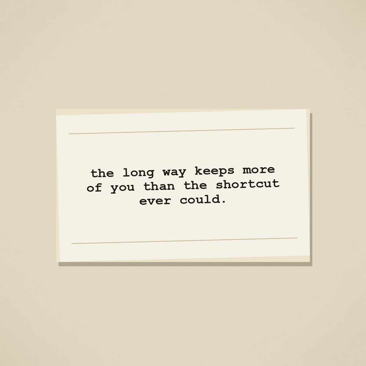 a typewritten slip of paper on the cafe counter, dated sunday · july 5, 2026