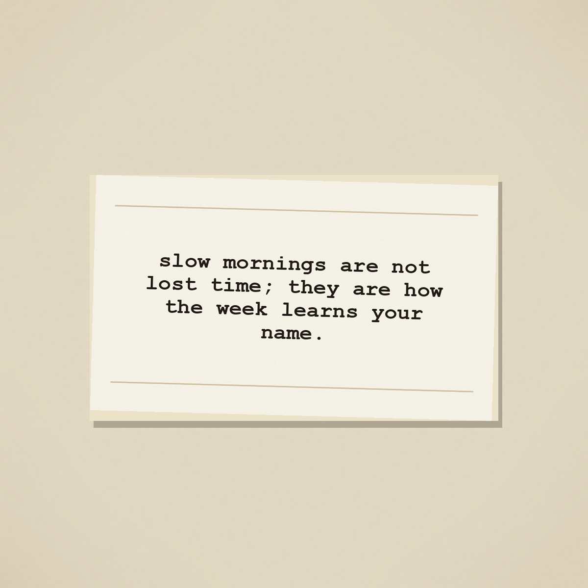 a typewritten slip of paper on the cafe counter, dated sunday · september 20, 2026