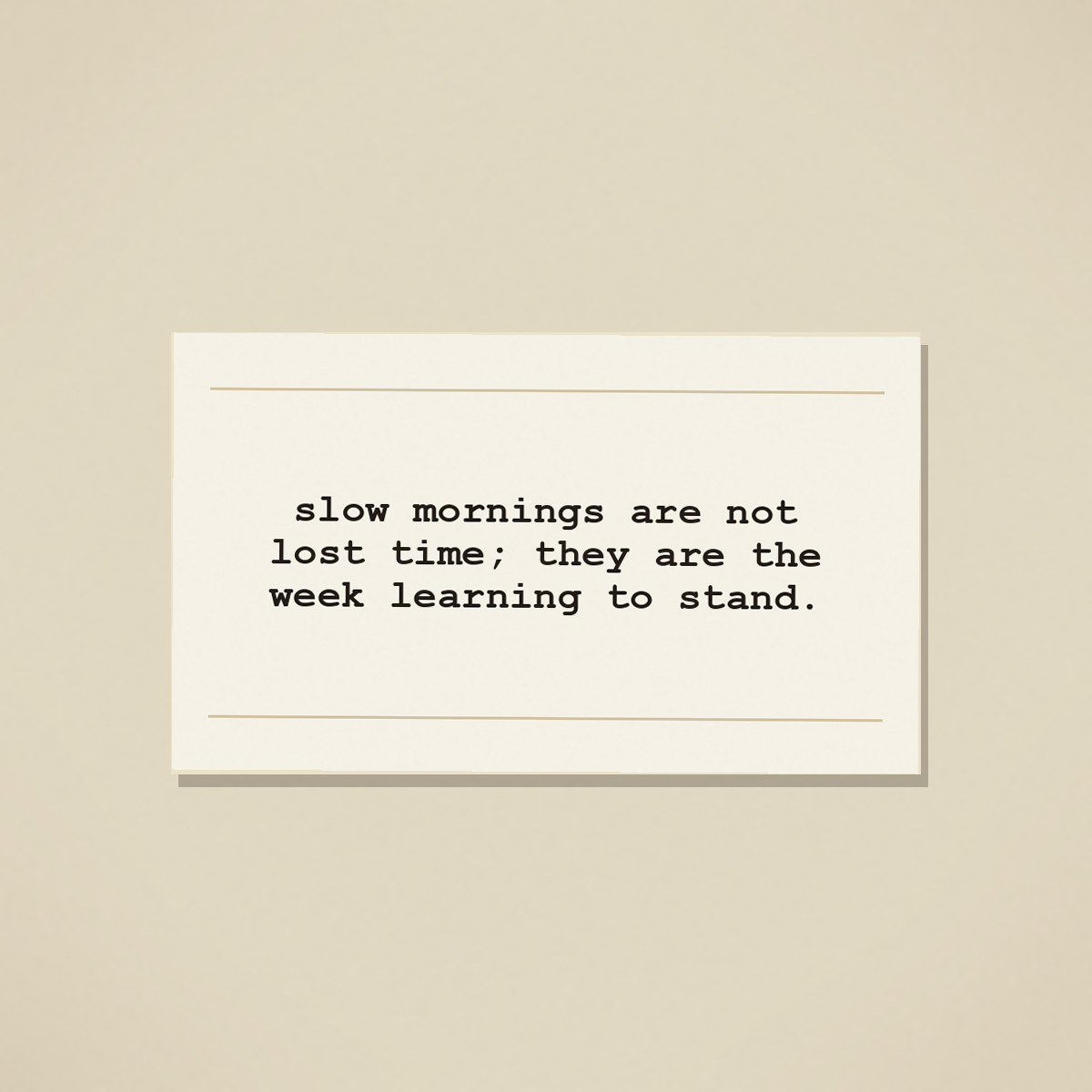 a typewritten slip of paper on the cafe counter, dated sunday · september 27, 2026